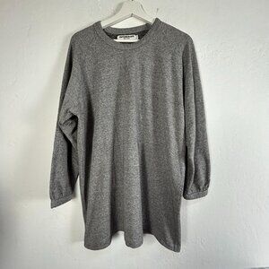 Tapemeasure New York Womens Gray Long Sleeve Tunic Top One Size Pullover Casual